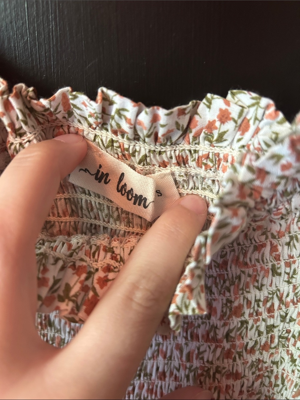 SOLD in loom Floral Flutter Sleeve Smocked Maxi Dress - Picture 4 of 5